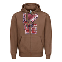 Chestnut football love Zipper Hoodie - JahusDesignShop