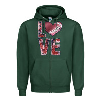 Sports Green football love Zipper Hoodie - JahusDesignShop