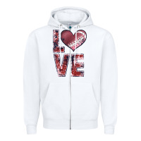 White football love Zipper Hoodie - JahusDesignShop