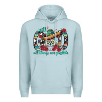 Blue Mist With God All Things Are Possible With Sombrero Sku Premium Hoodie - BundleAndBundleShop