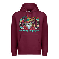 Burgundy With God All Things Are Possible With Sombrero Sku Premium Hoodie - BundleAndBundleShop