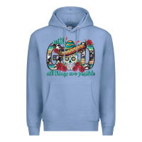 Colony Blue With God All Things Are Possible With Sombrero Sku Premium Hoodie - BundleAndBundleShop