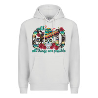 Dove Grey With God All Things Are Possible With Sombrero Sku Premium Hoodie - BundleAndBundleShop