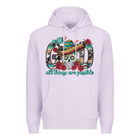 Lilac With God All Things Are Possible With Sombrero Sku Premium Hoodie - BundleAndBundleShop