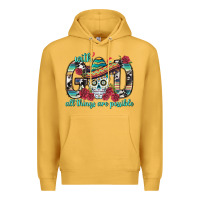 Mustard With God All Things Are Possible With Sombrero Sku Premium Hoodie - BundleAndBundleShop