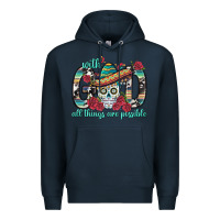 Navy With God All Things Are Possible With Sombrero Sku Premium Hoodie - BundleAndBundleShop