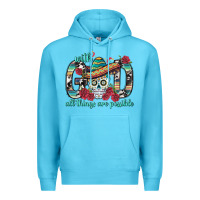Ocean Blue With God All Things Are Possible With Sombrero Sku Premium Hoodie - BundleAndBundleShop