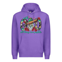 Purple With God All Things Are Possible With Sombrero Sku Premium Hoodie - BundleAndBundleShop