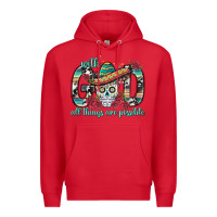 Red With God All Things Are Possible With Sombrero Sku Premium Hoodie - BundleAndBundleShop
