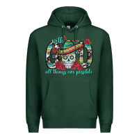 Sports Green With God All Things Are Possible With Sombrero Sku Premium Hoodie - BundleAndBundleShop