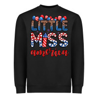 Black little miss America Heavyweight Sweatshirt - Zillion Design Studio