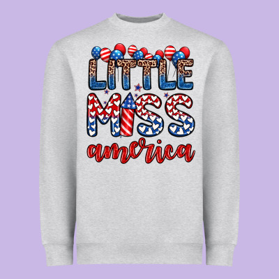 Little Miss America Heavyweight Sweatshirt Designed By Zillion Design Studio