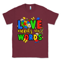 Burgundy love needs no words Classic Tee - JahusDesignShop