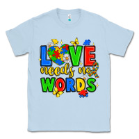 Dusty Blue love needs no words Classic Tee - JahusDesignShop