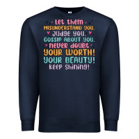 Navy let them Premium Sweatshirt - MaliasSmallBusiness