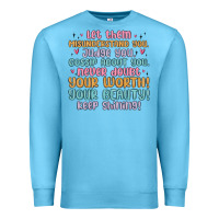 Ocean Blue let them Premium Sweatshirt - MaliasSmallBusiness