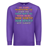 Purple let them Premium Sweatshirt - MaliasSmallBusiness