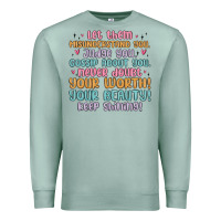 Seafoam let them Premium Sweatshirt - MaliasSmallBusiness
