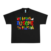 Black i teach ausome kids autism teacher Urban Heavy Tee - Zillion Design Studio