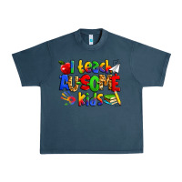 Midnight Navy i teach ausome kids autism teacher Urban Heavy Tee - Zillion Design Studio