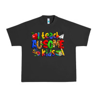 Pigment Black i teach ausome kids autism teacher Urban Heavy Tee - Zillion Design Studio