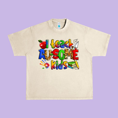 I Teach Ausome Kids Autism Teacher Urban Heavy Tee Designed By Zillion Design Studio