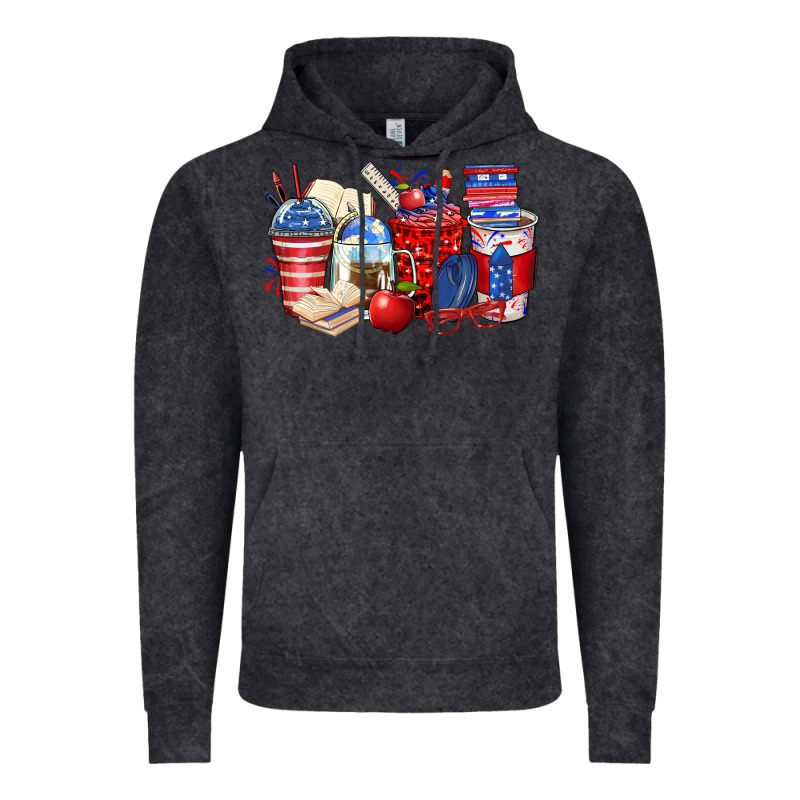4th Of July Teacher Coffee Cups Vintage Hoodie by Zillion Design Studio | Teevron