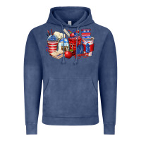 Vintage Denim 4th of july teacher coffee cups Vintage Hoodie - Zillion Design Studio