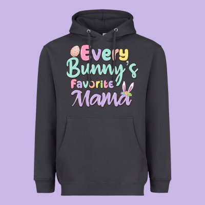 Every Bunny's Favorite Mama Heavyweight Hoodie Designed By Maliassmallbusiness