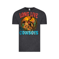 Vintage Black long live the cowboys Vintage Tee - Zillion Design Studio