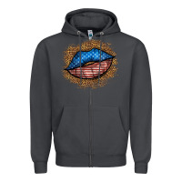 Smoke western 4 of july lips Zipper Hoodie - BundleAndBundleShop