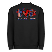 Black faith love freedom Heavyweight Sweatshirt - Zillion Design Studio