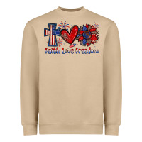 Faith Love Freedom Heavyweight Sweatshirt | Teevron