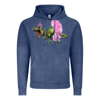 Vintage Denim Balerina T-Rex Dinosaur With Tutu Vintage Hoodie - RanaPortraitStore