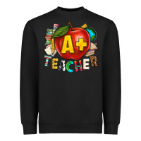 Black a plus teacher Heavyweight Sweatshirt - texasbilliewilder