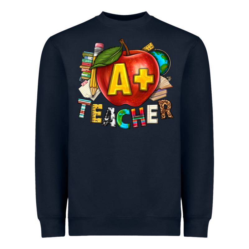 A Plus Teacher Heavyweight Sweatshirt by texasbilliewilder | Teevron