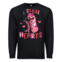 Black i steal hearts Premium Sweatshirt - MaliasSmallBusiness