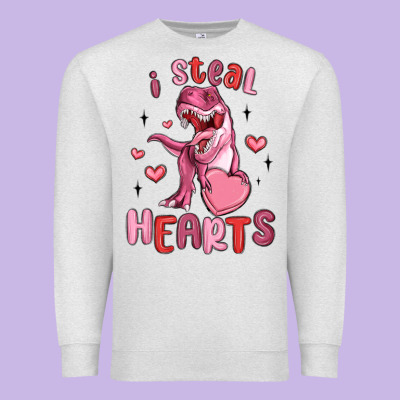 I Steal Hearts Premium Sweatshirt Designed By Maliassmallbusiness
