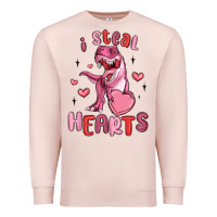 Pale Pink i steal hearts Premium Sweatshirt - MaliasSmallBusiness