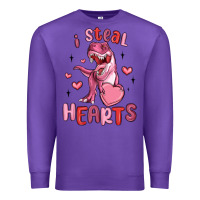 Purple i steal hearts Premium Sweatshirt - MaliasSmallBusiness