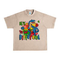 French Oak it's ok to be different autism trex Urban Heavy Tee - Zillion Design Studio