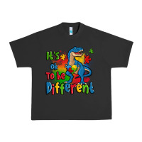 Pigment Black it's ok to be different autism trex Urban Heavy Tee - Zillion Design Studio