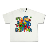 Pistachio it's ok to be different autism trex Urban Heavy Tee - Zillion Design Studio