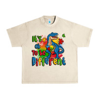 Sandshell it's ok to be different autism trex Urban Heavy Tee - Zillion Design Studio