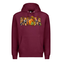Burgundy Western Mom With Pumpkins Premium Hoodie - BundleAndBundleShop