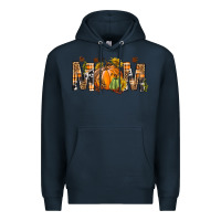 Navy Western Mom With Pumpkins Premium Hoodie - BundleAndBundleShop