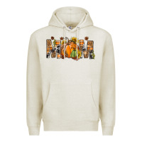Oatmeal Heather Western Mom With Pumpkins Premium Hoodie - BundleAndBundleShop