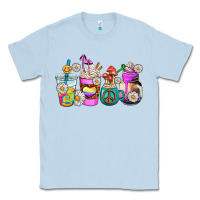 Dusty Blue hippie coffee cups Classic Tee - AdoDesignShop
