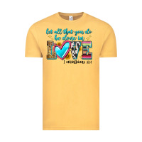 Vintage Mustard let all that you do be done in love Vintage Tee - Zillion Design Studio