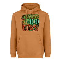 Meerkat i survived 100 days Heavyweight Hoodie - MaliasSmallBusiness